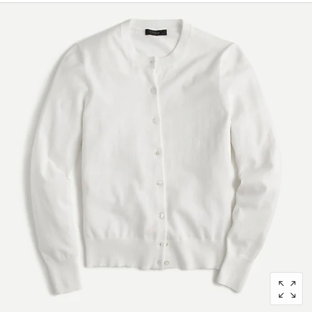 J Crew. White Cardigan. Size S.